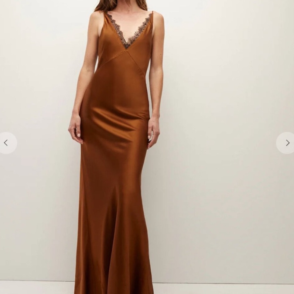 Veronica Beard Hamina Silk Stretch Charmeuse Slip Dress - adjustable/ fits XS-M